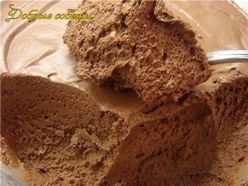 Шоколадный мусс на основе обезжиренного творога (100гр - около 140 ккал)